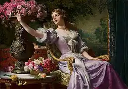 Una dama en un vestido lila con flores, 1903,Museo Nacional de Varsovia