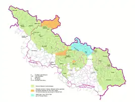      Enclaves moravos en la Silesia checa