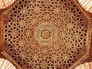 Artesonado del salón oriental, proveniente del palacio de Altamira.