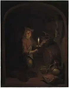 Niño con una ratonera a la luz de una vela,colección privada (Leiden)