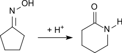 δ Valerolactam a través de Beckmann-Traslado de Cyclopentanonoxim