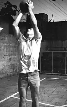 Entrenamiento de basquetbol en Israel 1969