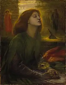 Beata Beatrix (1864–1870), Tate Britain (modelo: Elizabeth Siddal)