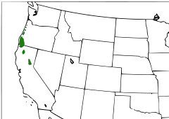 Distribución  de Darlingtonia