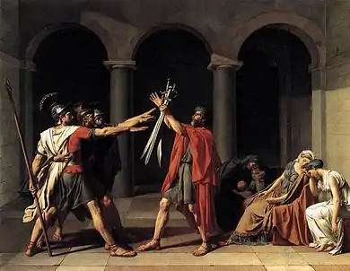 El juramento de los Horacios, Jacques-Louis David (1784)