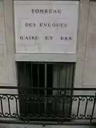 Mausoleo de los titulares de la diócesis de Aire y Dax.