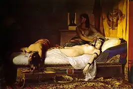 La muerte de Cleopatra, de Jean-André Rixens, 1874