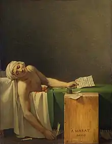 Jacques-Louis David:Muerte de Marat