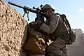 Marine con un fusil Mk 12 Mod 1 en Afganistán, 2010.