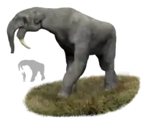 Impresión artística de un Deinotherium.