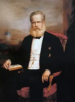 "Retrato de D. Pedro II" (por Delfim da Câmara).