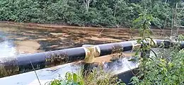 Derrame de petróleo en el lote 192 ocurrido el 23 de noviembre de 2019 llegó hasta la comunidad achuar de Antioquía por el río Corrientes.