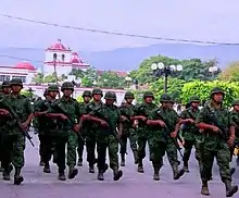 Desfile cívico-militar del 21 de Octubre.