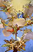 Detalle de Gloria de la Virgen, de Daniel Gran, en la Annakirche de Viena.