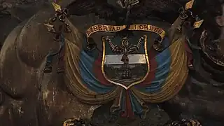 Detalle del Escudo de Colombia.