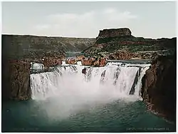 Shoshone Caídas en el Río de Culebra en Idaho, 1898