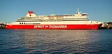 El Spirit of Tasmania II en Devonport. 17 de diciembre de 2008.