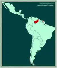 Mapa de distribución de Didelphis imperfecta