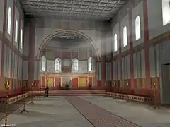 Reconstrucción digital del Aula Regia de Ingelheim.