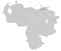 Distribución geográfica del pinchaflor venezolano.