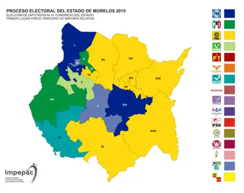 Resultado de las elecciones locales para diputados 2015