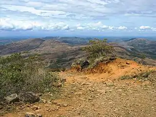 Una vista hacia el sur desde el Cráter Rim