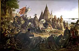 (1541) Hernando de Soto en el Mississippi