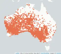 Distribución geográfica del mielero frentiblanco