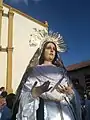 Dolorosa, procesión de San Benito de Palermo en la Iglesia de San Francisco, 2018.