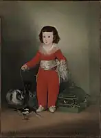 Goya, 1788, Don Manuel Osorio Manrique de Zúñiga, niño. Una prenda del tipo traje esqueleto.