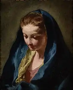 Cabeza de la Virgen (1730) por Pittoni