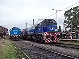 Trenes diésel que conectan la Estación Bosques con J. M. Gutiérrez pasando por la Estación Santa Sofia.