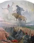 Sueño de voluntarios polacos en trincheras francesas