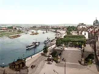 Terraza de Brühl hacia 1900