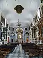 Interior de la iglesia franciscana.