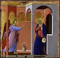 Anunciación de la catedral de Siena, de Duccio di Buoninsegna, 1308-1311.