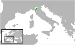 Ubicación de Modena