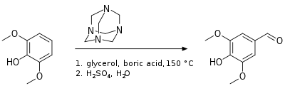 Duff reaction Syringaldehyde