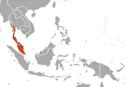 Distribución del langur obscuro