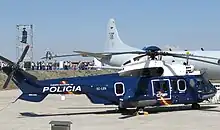 Eurocopter EC-225LP Ángel 40, helicóptero que ya no pertenece a la Policía y que estuvo destinado especialmente al transporte de equipos del GEO.