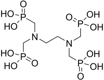 EDTMP, un agente quelante. El complejo 153Sm (Quadramet) se usa en el tratamiento del cáncer