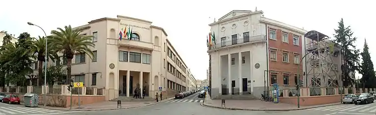 Fachada del antiguo emplazamiento de la Escuela Politécnica Superior de Linares