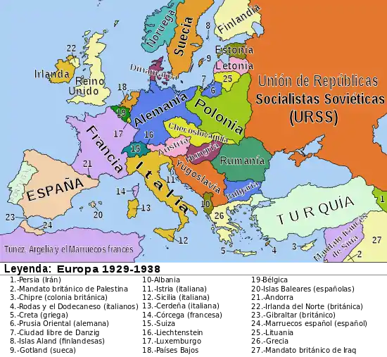 Europa en 1929.