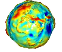 Imagen del globo terráqueo que combina el color con la topografía.