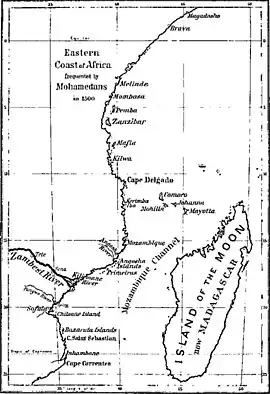 Mapa de Localización en Mozambique