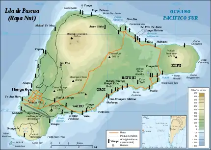 La isla de Pascua, el único territorio que habita esta subespecie.