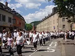 Procesión de primavera en Echternach. Está declarada como Patrimonio Cultural Inmaterial de la Humanidad por la Unesco.