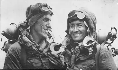 Edmund Hillary y Tenzing Norgay en 1953