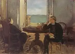 Édouard Manet, Madame Manet y Léon Leenhoff 1871, Clark Art Institute, Williamstown, Massachusetts