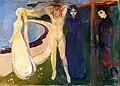 Mujer. Esfinge (1894), óleo sobre lienzo, 72 × 100 cm, Museo Munch de Oslo.